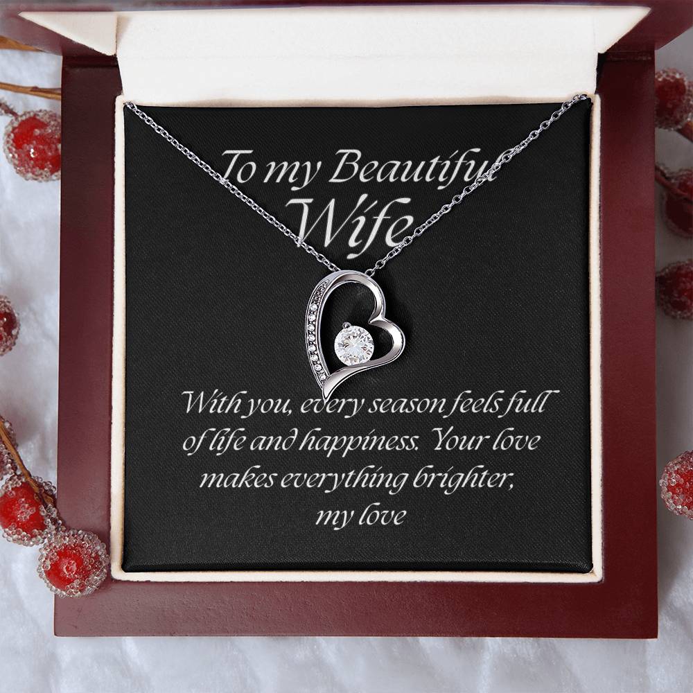 Forever Love Pendant Necklace – A Timeless Symbol of Love, The Perfect Gift for Your Wife