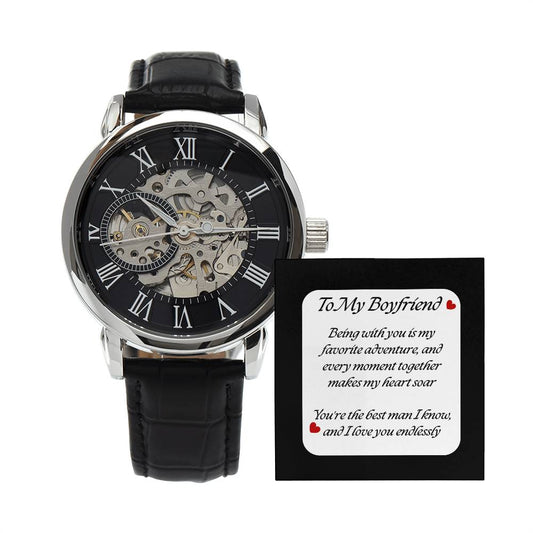 Elegant Openwork Watch – The Perfect Gift for Your Boyfriend