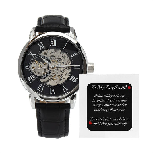 Elegant Openwork Watch – The Perfect Gift for Your Boyfriend