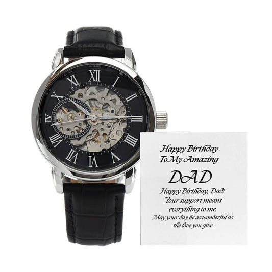 Elegant Openwork Watch – The Perfect Birthday Gift for Dad