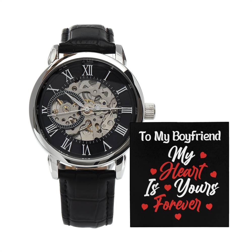 Wrist Watch for Men - Proud to Be A Boyfriend Best Gift for Boyfriend -  Analog Men's and Boy's Unique Quartz Leather Band Round Designer dial Watch  : Amazon.in: Fashion