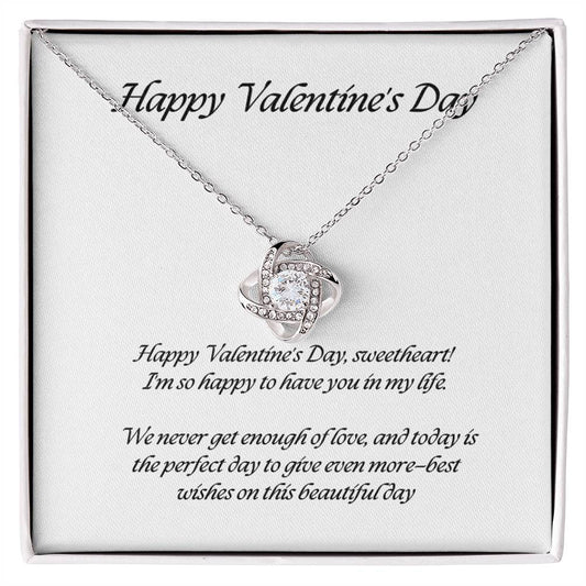 Elegant Love Knot Necklace – The Perfect Valentine's Day Gift for Her in Yellow & White Gold