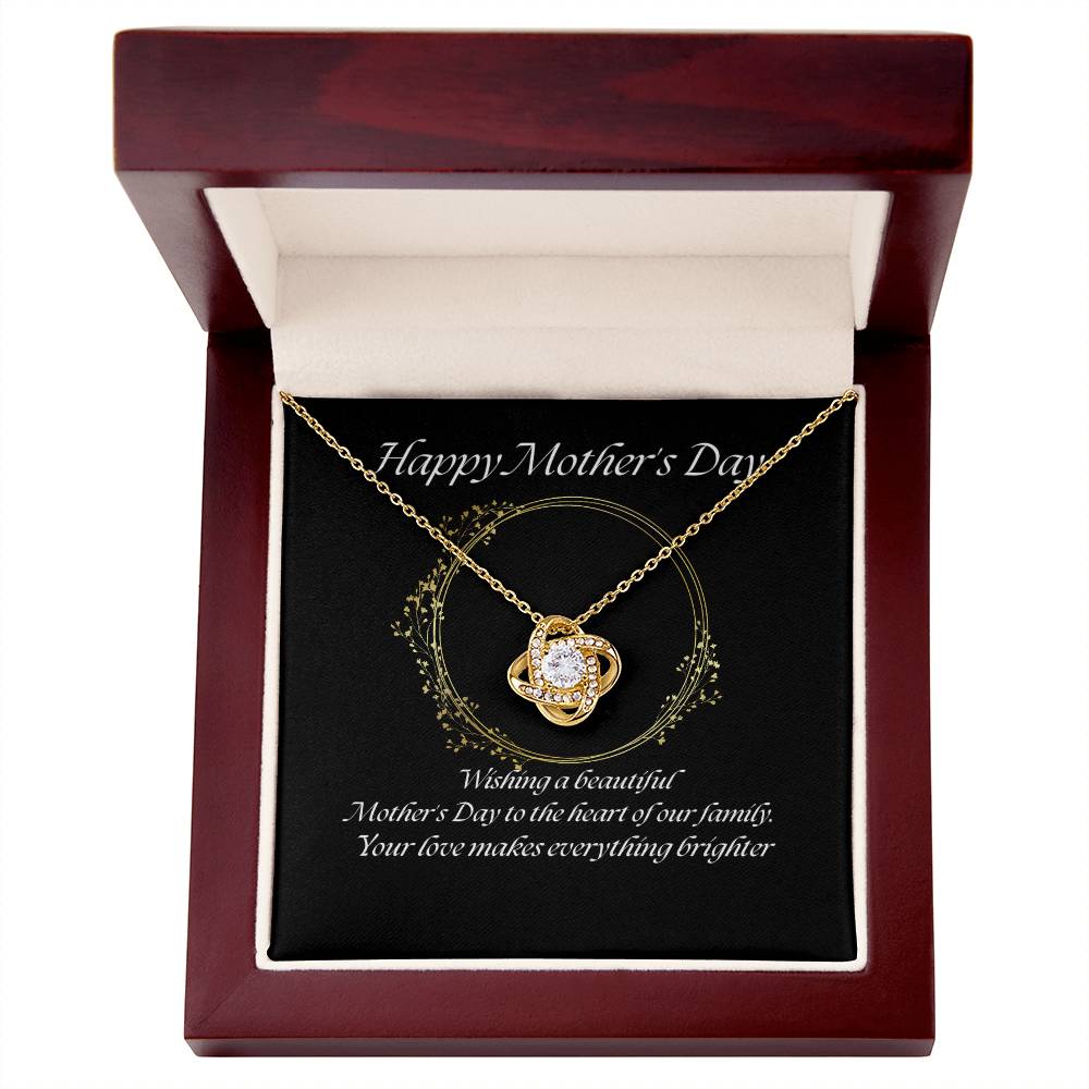 Elegant Love Knot Necklace - Available in Yellow & White Gold