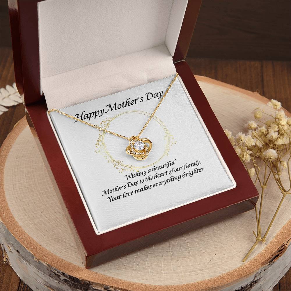 Elegant Love Knot Necklace - Available in Yellow & White Gold