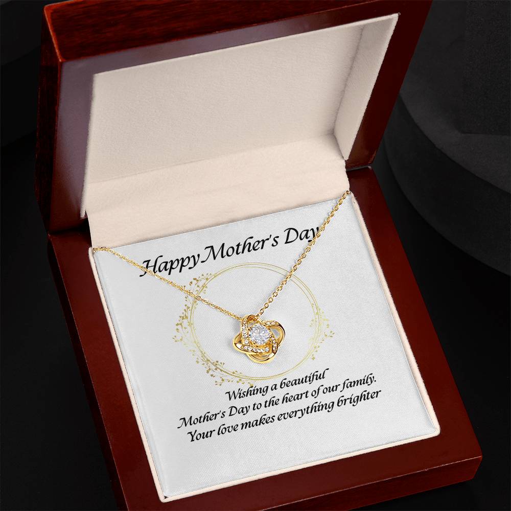 Elegant Love Knot Necklace - Available in Yellow & White Gold