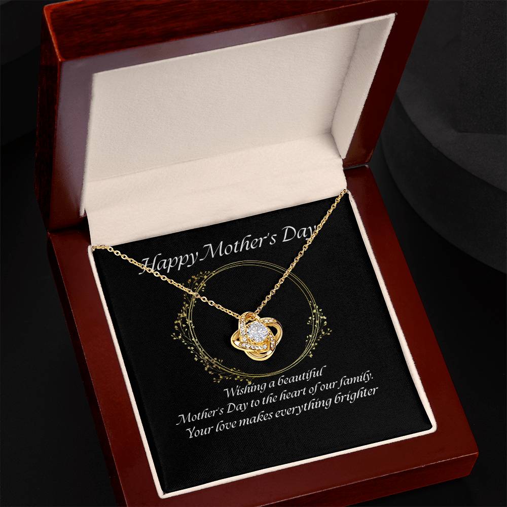 Elegant Love Knot Necklace - Available in Yellow & White Gold