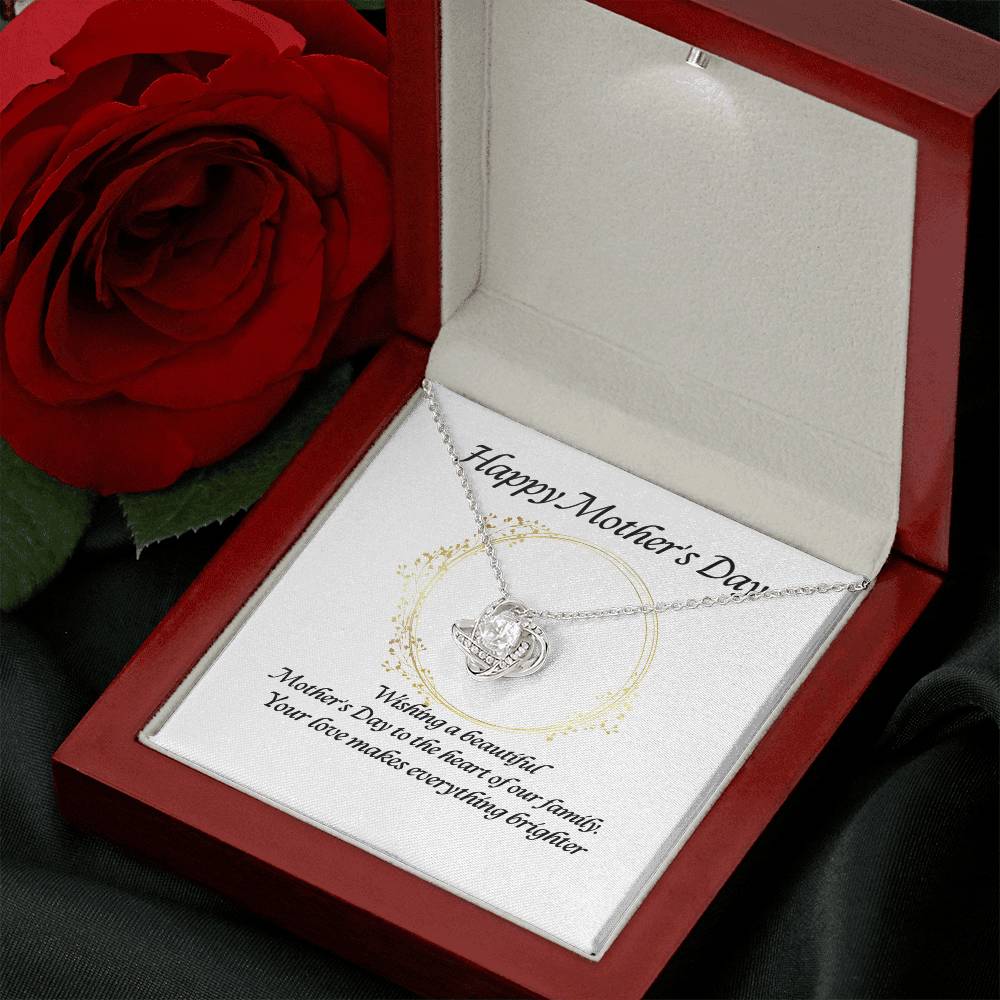 Elegant Love Knot Necklace - Available in Yellow & White Gold