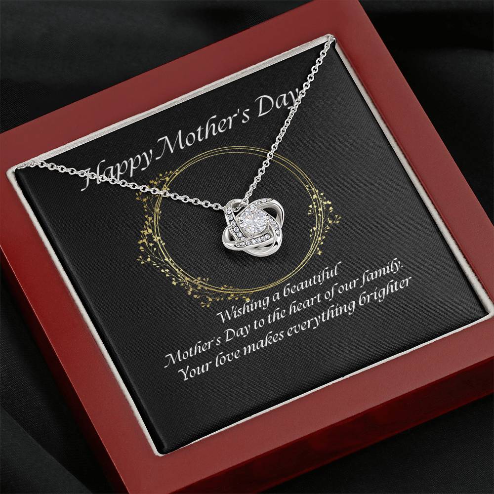 Elegant Love Knot Necklace - Available in Yellow & White Gold