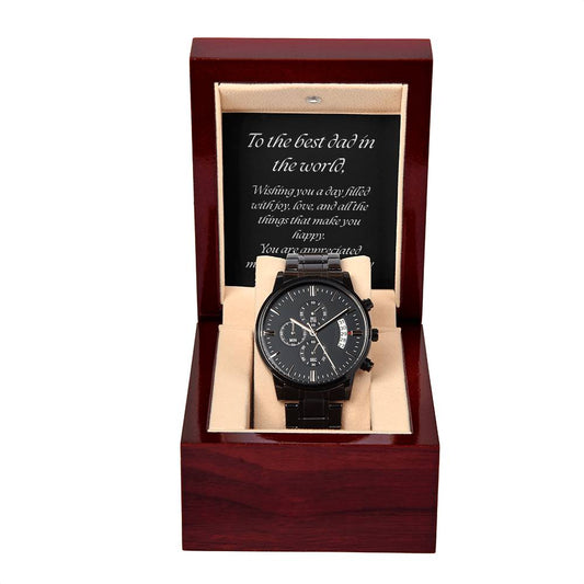 Black Chronograph Watch – The Ultimate Father's Day Gift