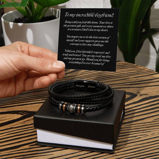 Love You Forever" Bracelet – A Heartfelt Gift for Your Boyfriend