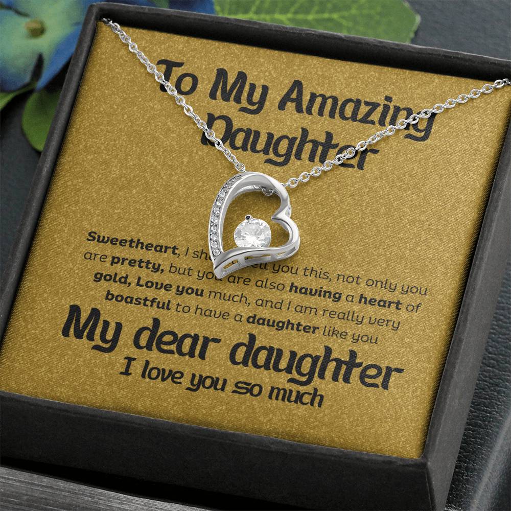 Forever Love Pendant Necklace – A Timeless Symbol of Love, The Perfect Gift for Your Daughter