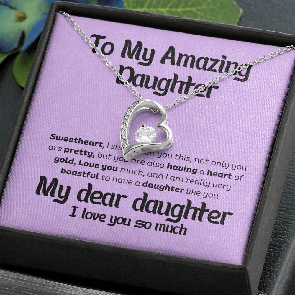 Forever Love Pendant Necklace – A Timeless Symbol of Love, The Perfect Gift for Your Daughter