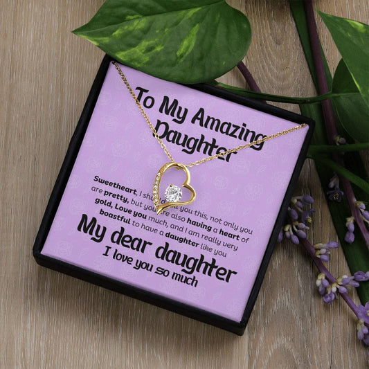 Forever Love Pendant Necklace – A Timeless Symbol of Love, The Perfect Gift for Your Daughter