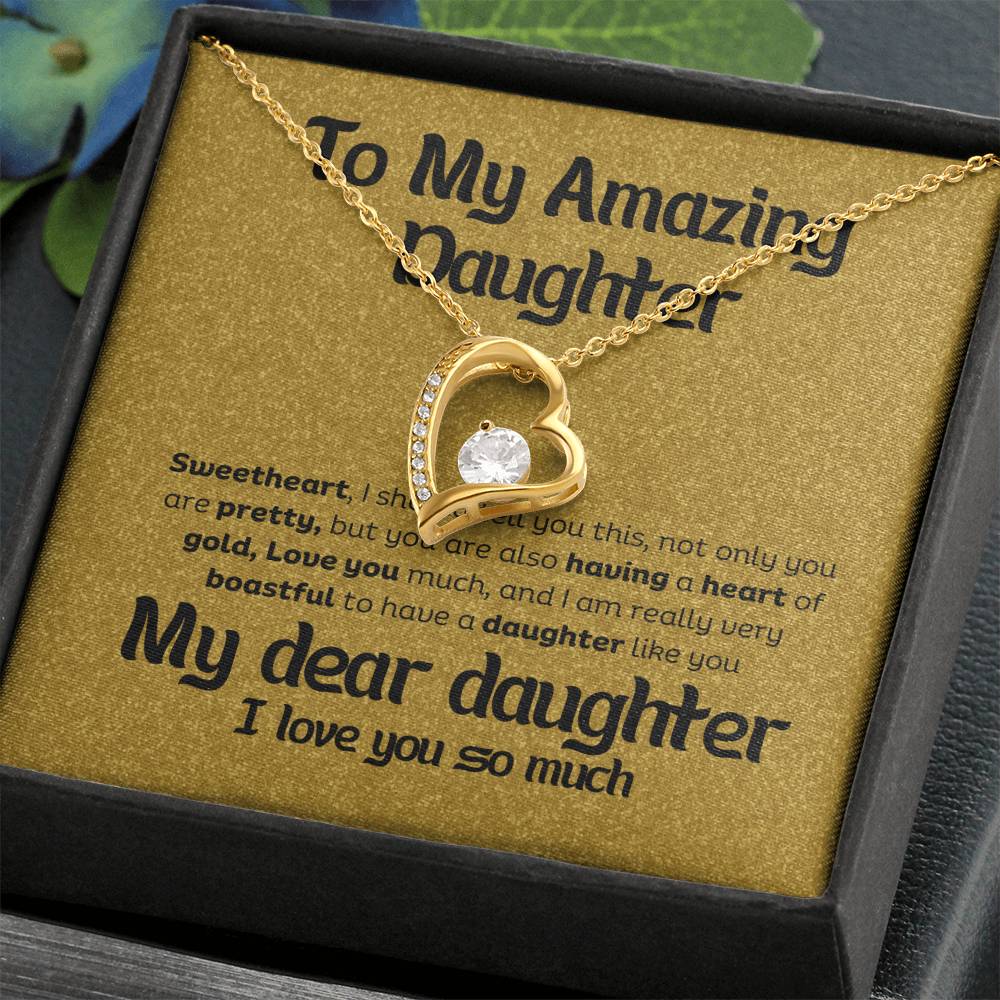 Forever Love Pendant Necklace – A Timeless Symbol of Love, The Perfect Gift for Your Daughter